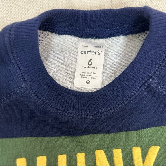 Carter’s Baby Boy Hunk Striped Jumpsuit - Picture 2 of 6